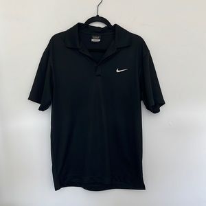 Mens Nike Black Polo | embroidered Nike sign | men’s medium